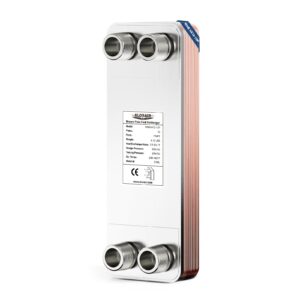 ALORAIR 4"x12" 10 Plate 316L Stainless Steel Water to Water Brazed Plate Heat Exchanger