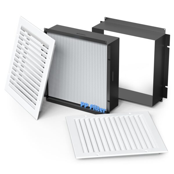 ALORAIR 12"x12" Wall Return Air Pathway Kit (Matte White)